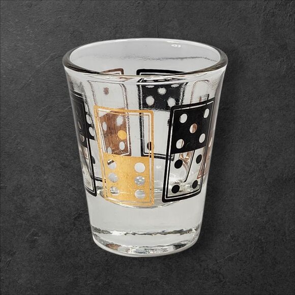 Vintage 2 Anchor Hocking Shot Glasses Mid-Century Barware Mismatched Set MCM - Picture 3 of 10